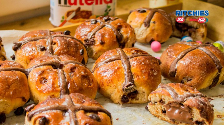 Nutella hot cross buns
