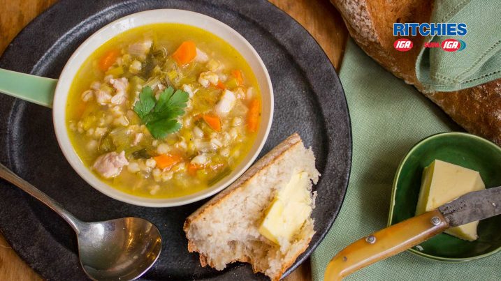 chicken leek barley soup