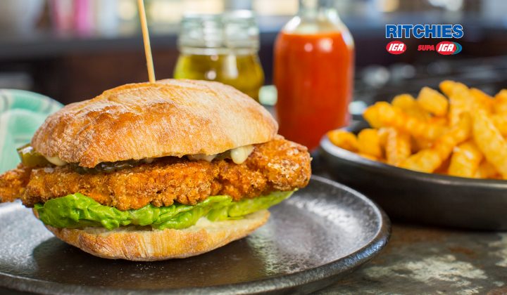 Southern fried chicken burgers