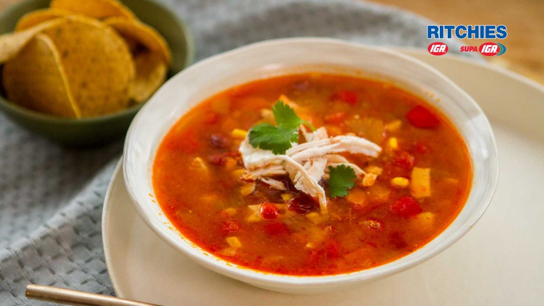spicy Mexican style chicken soup